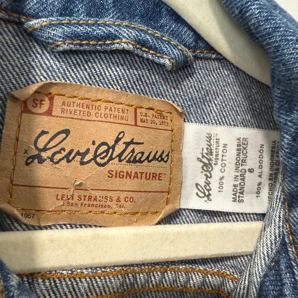Levi's Youth Kids Trucker Jacket Jean Denim Cotton Blue 6 - Picture 2 of 5